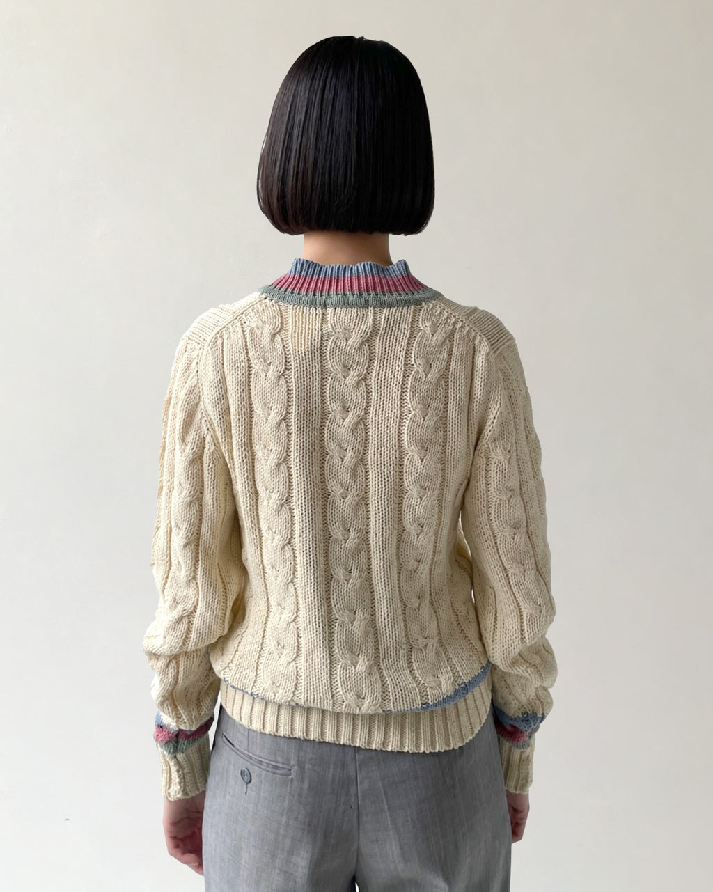 Cotton V-neck Sweater