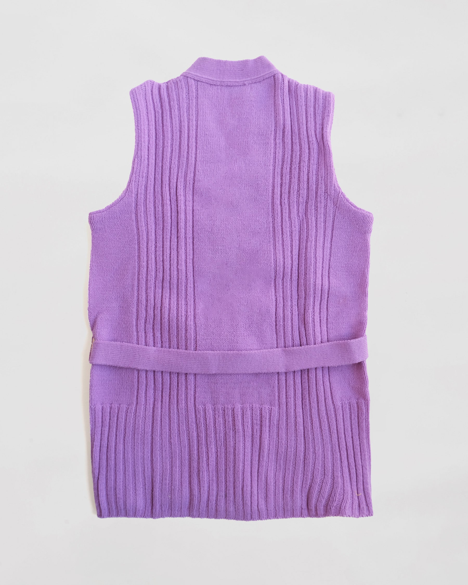 Open Knit Vest - Purple