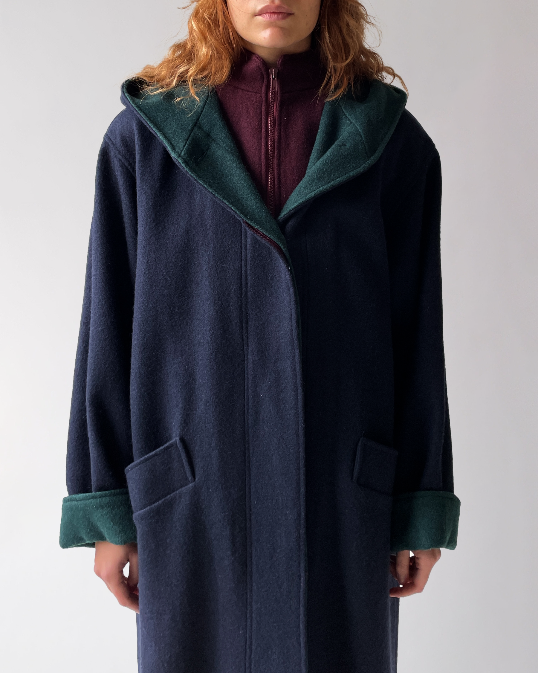 Layered Wool Coat