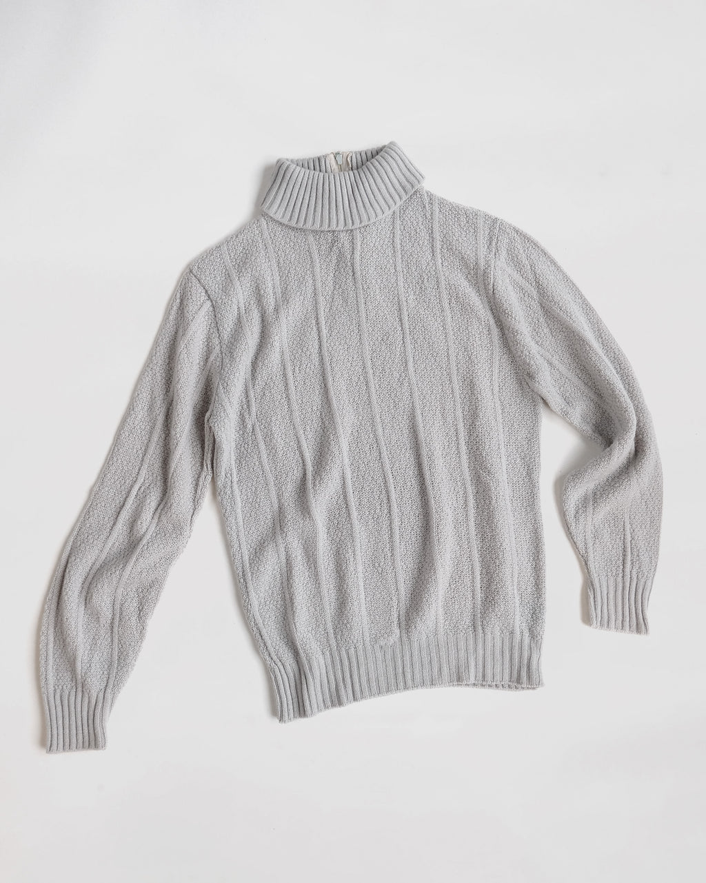 NOS Turtleneck with Back Zipper - Light Gray