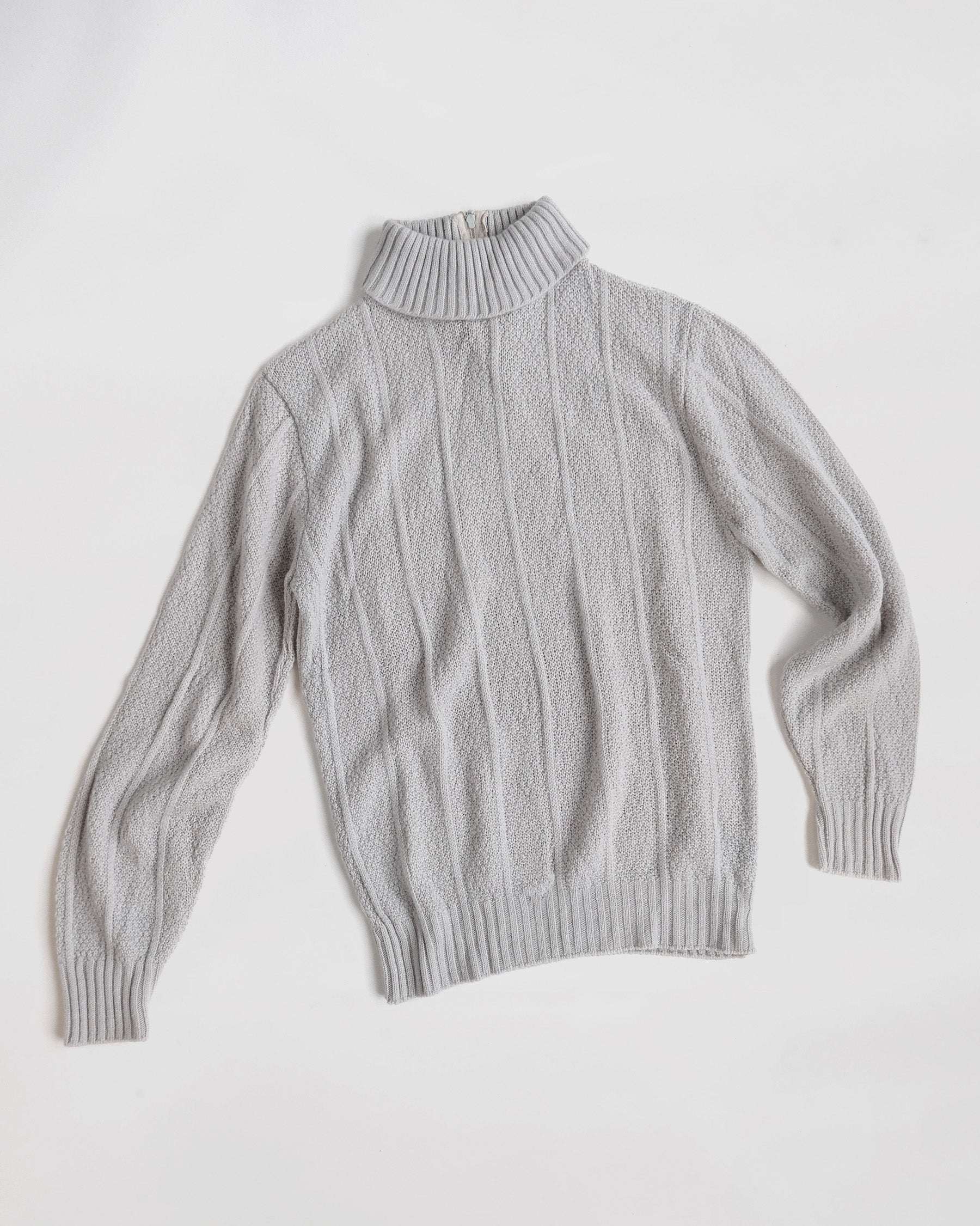 NOS Turtleneck with Back Zipper - Light Gray