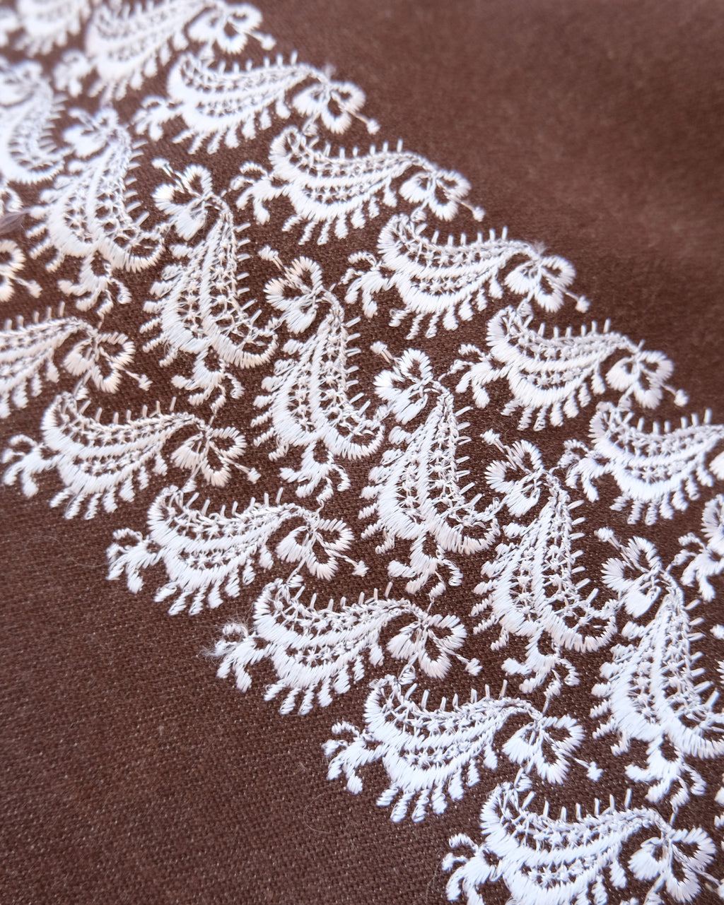 Embroidered Brown Pants