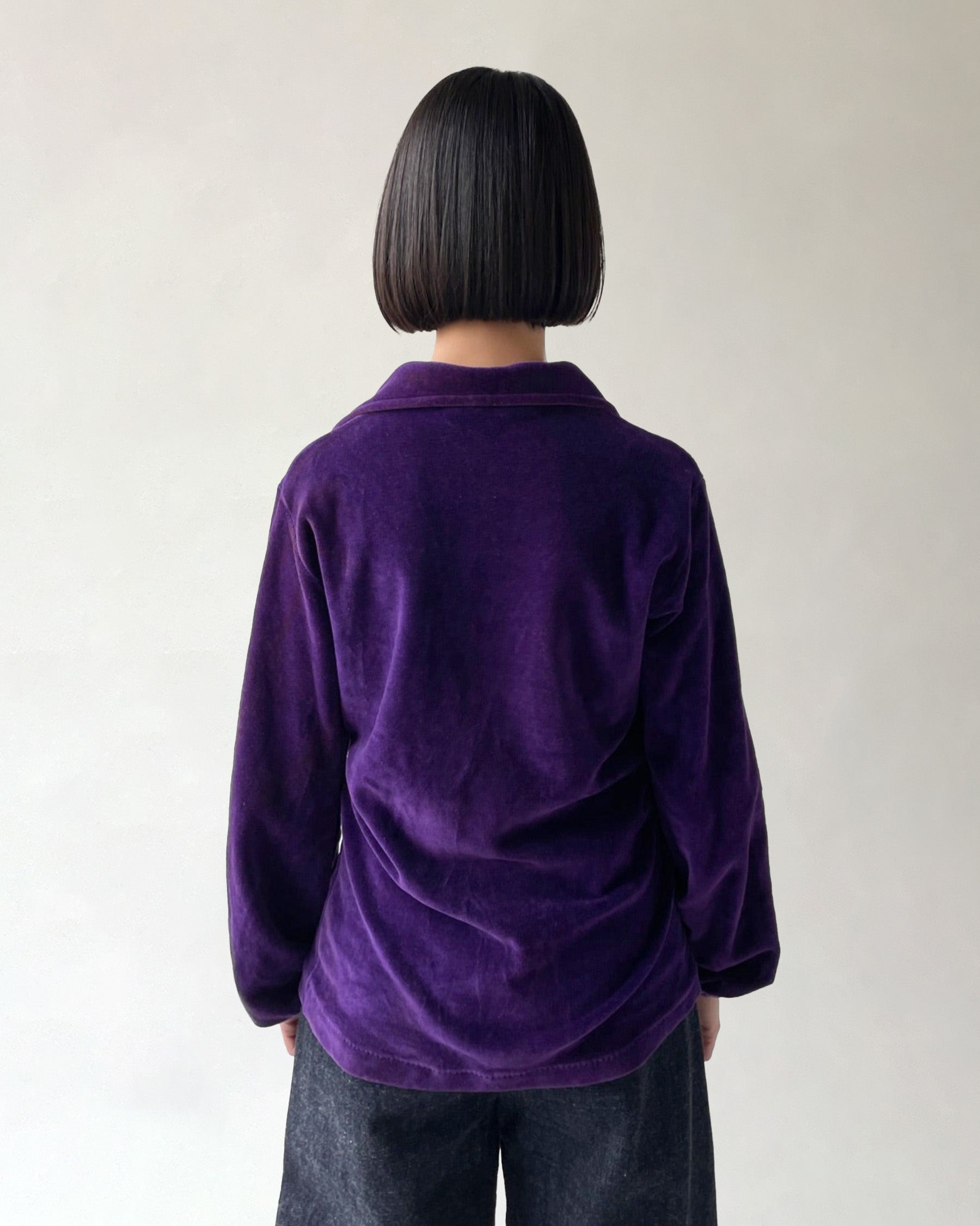 NOS Velour Lace Up Top