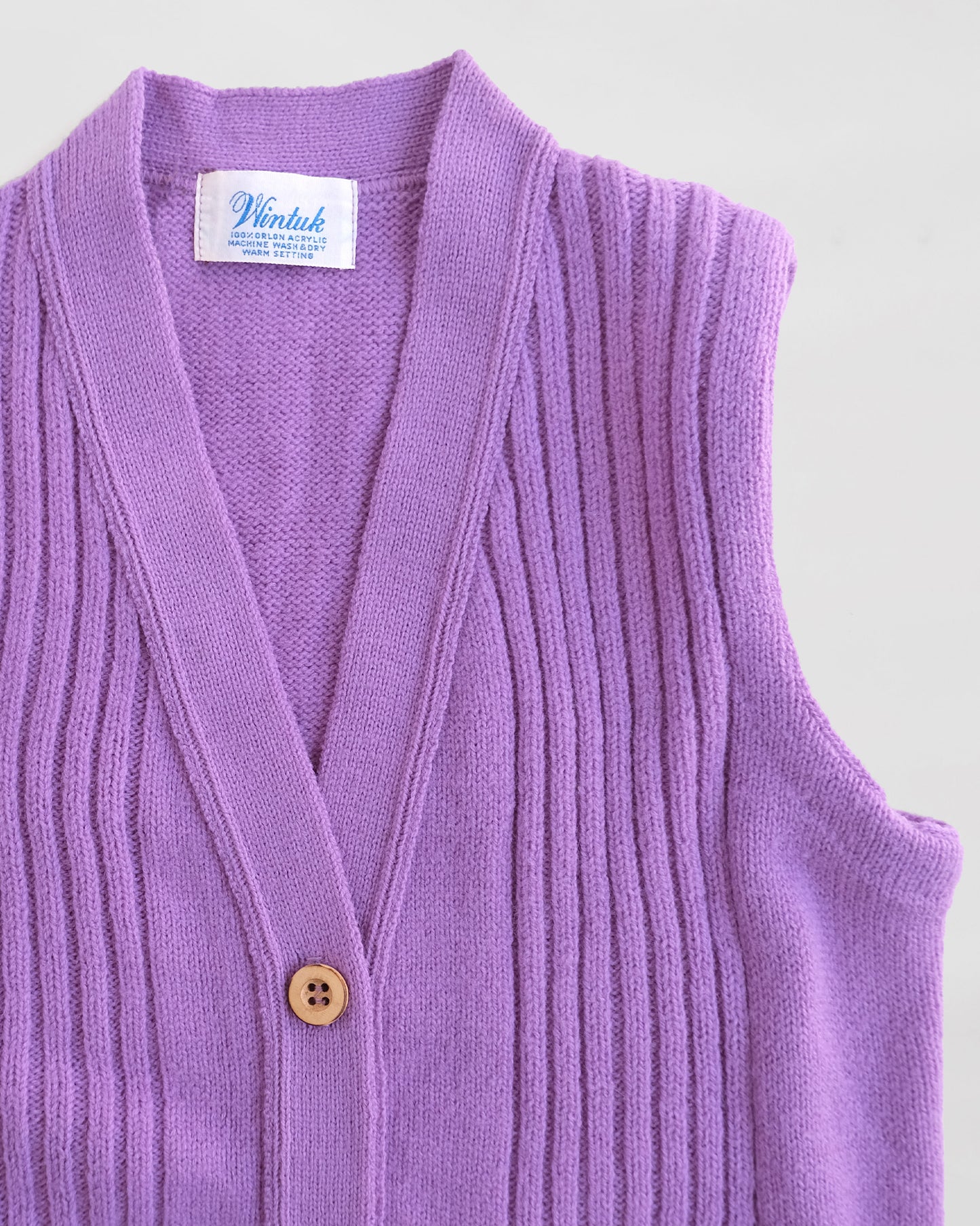 Open Knit Vest - Purple