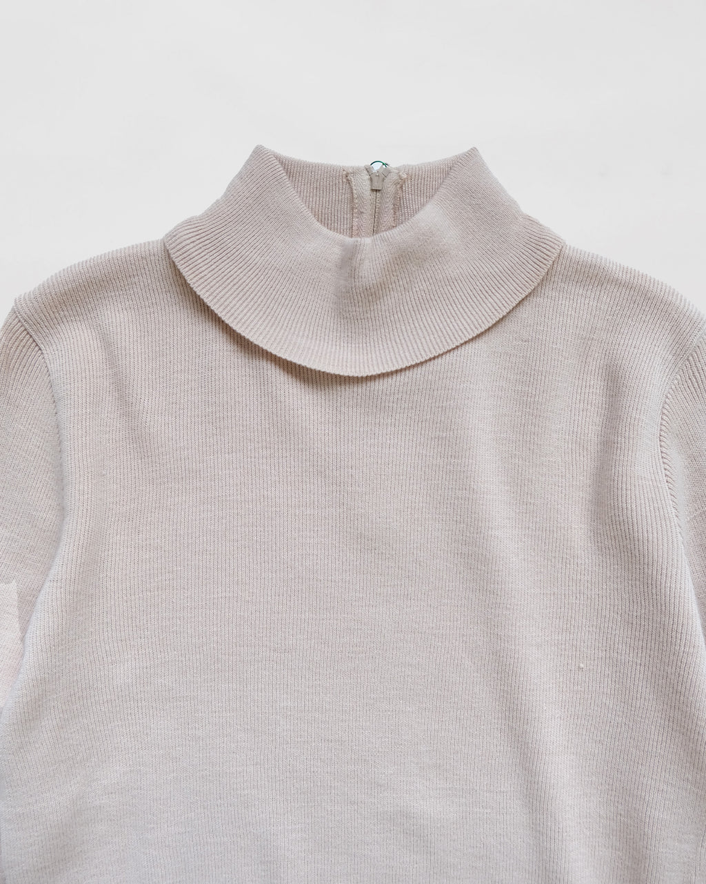 NOS Turtleneck Sweater with Back Zippier - Beige