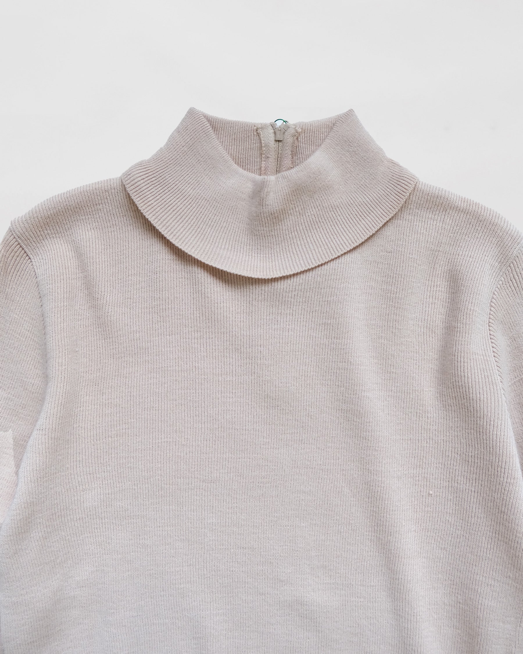 NOS Turtleneck Sweater with Back Zippier - Beige