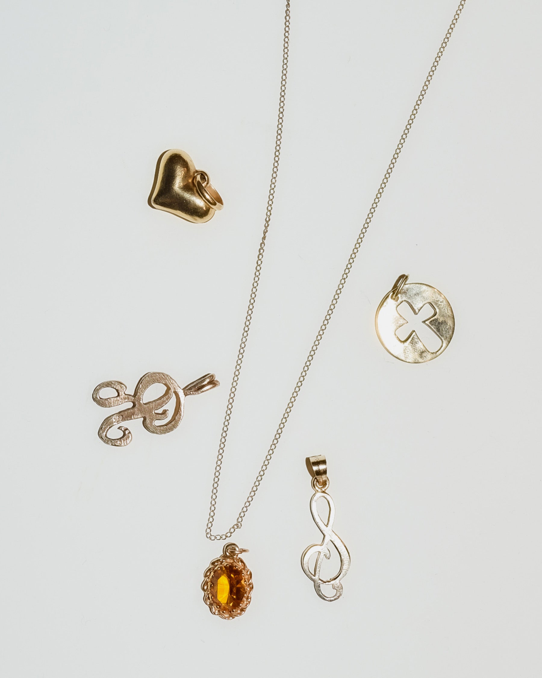 14k Gold Charm "Yellow Topaz"