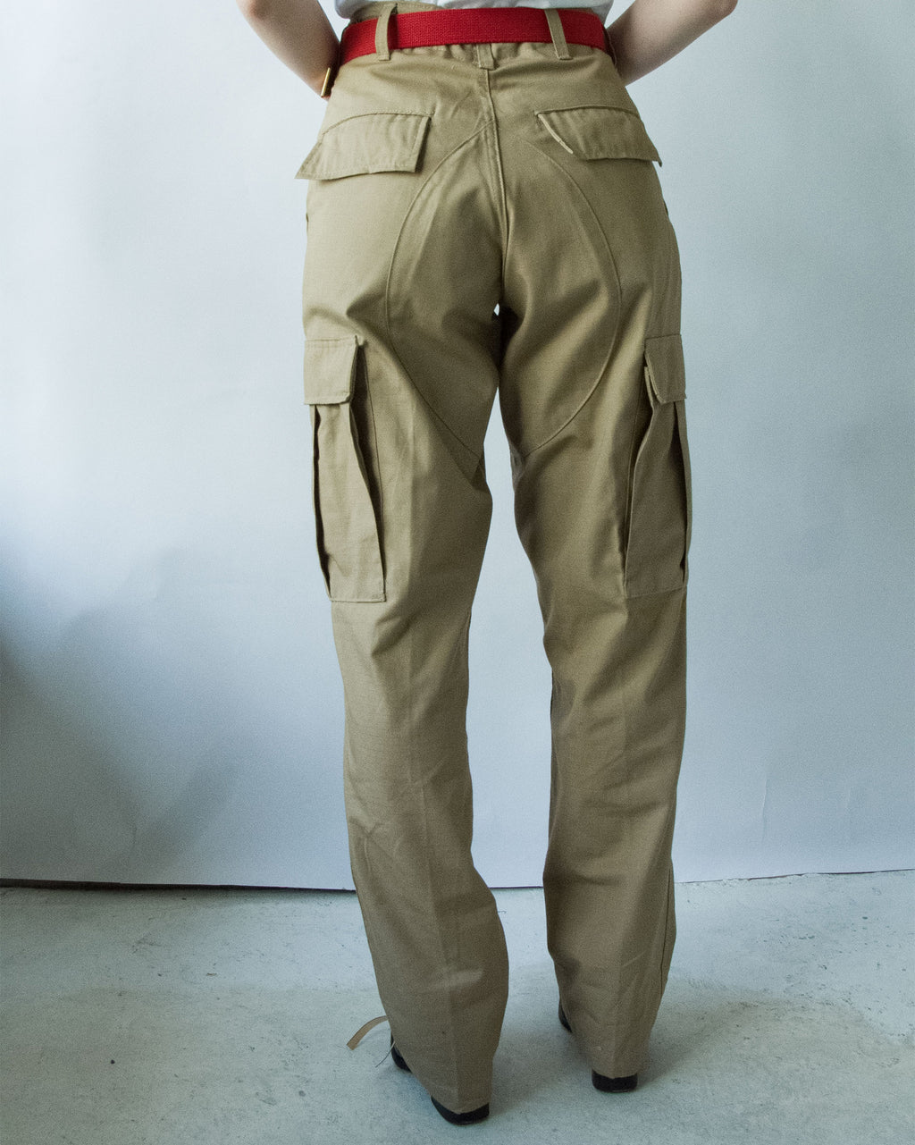 US Cotton x Poly 6 Pockets Pants  Beige