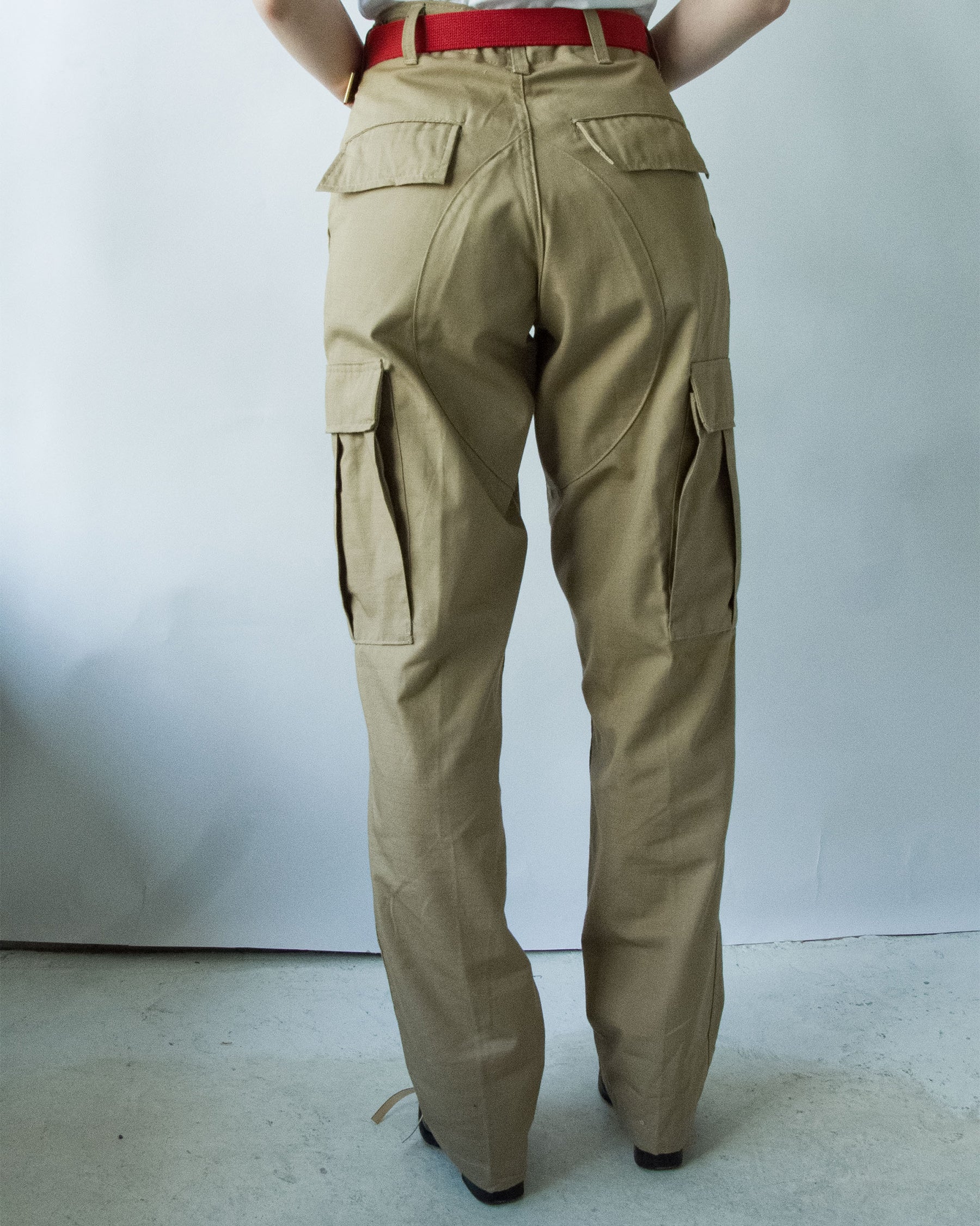 US Cotton x Poly 6 Pockets Pants  Beige