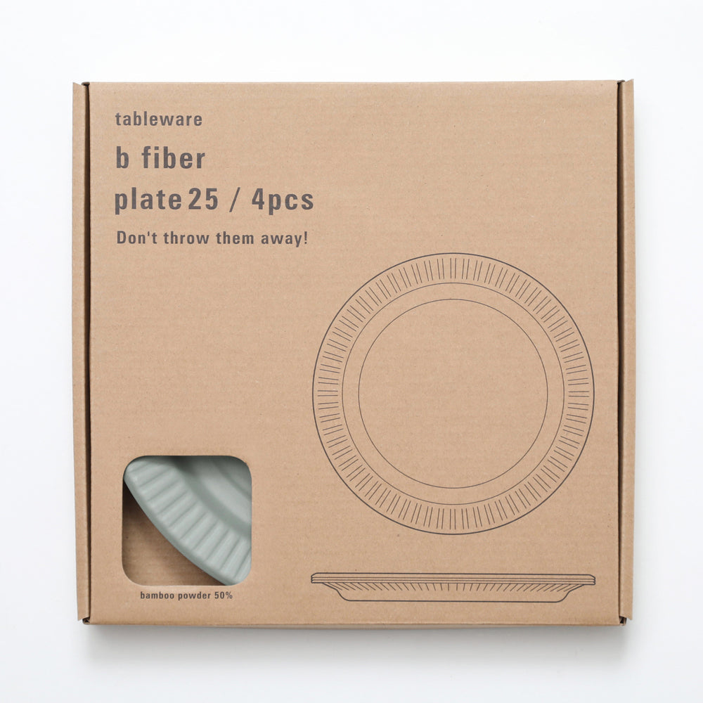 "b fiber" plate25/4pcs - Ash Gray