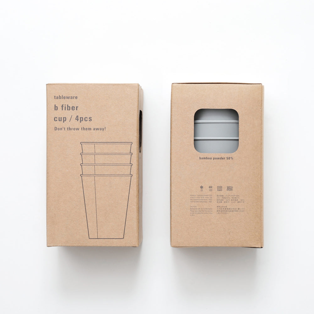 "b fiber" cup/4pcs - Ash Gray