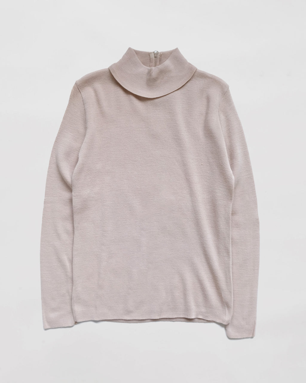 NOS Turtleneck Sweater with Back Zippier - Beige