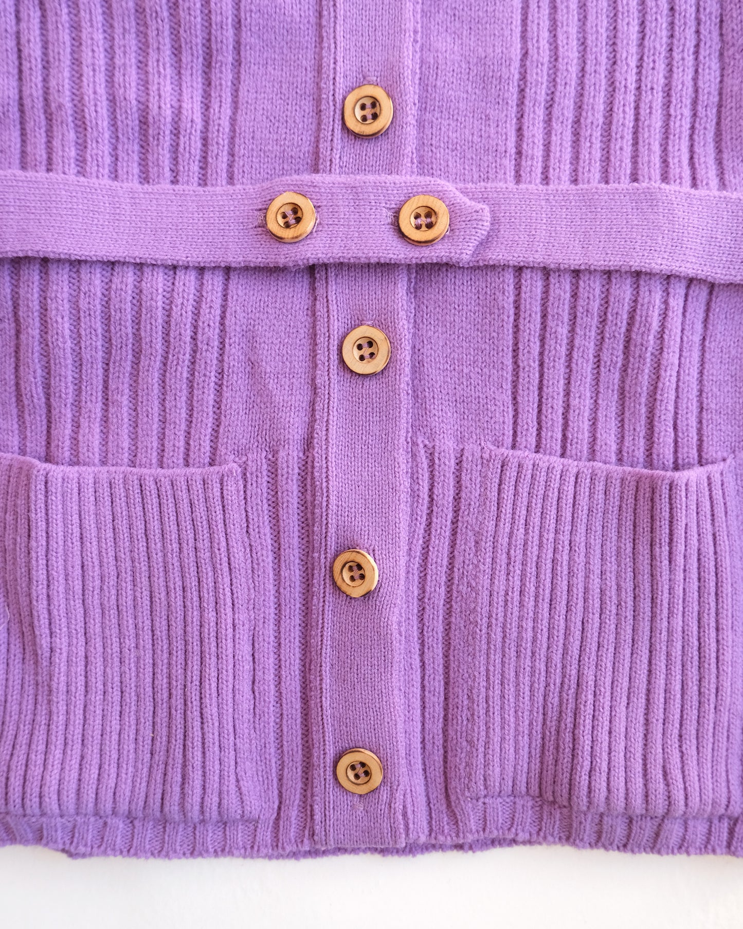 Open Knit Vest - Purple