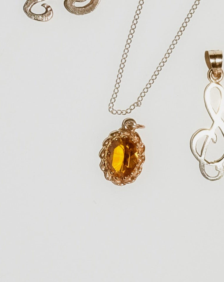 14k Gold Charm "Yellow Topaz"