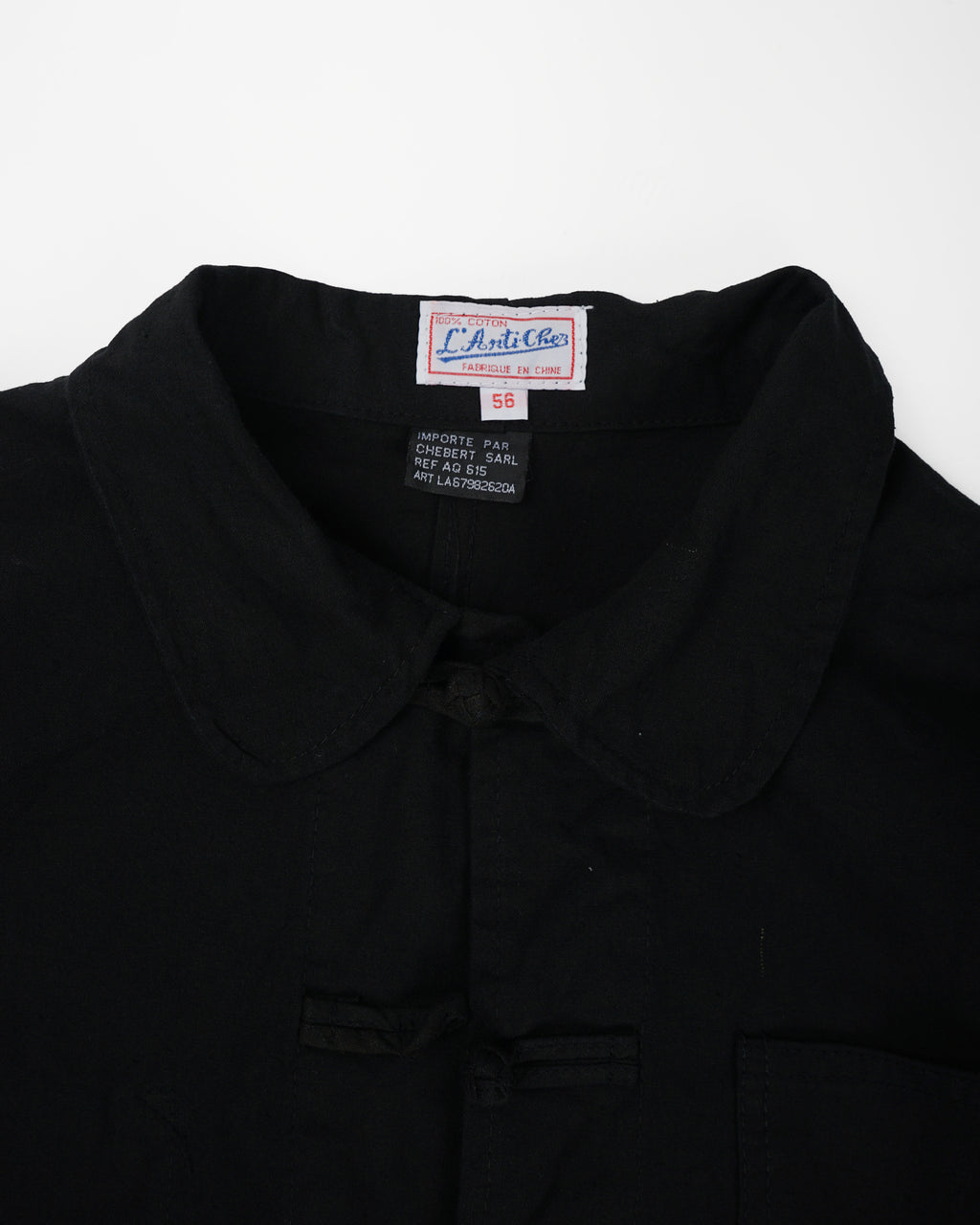 100% Cotton China Jacket - Black