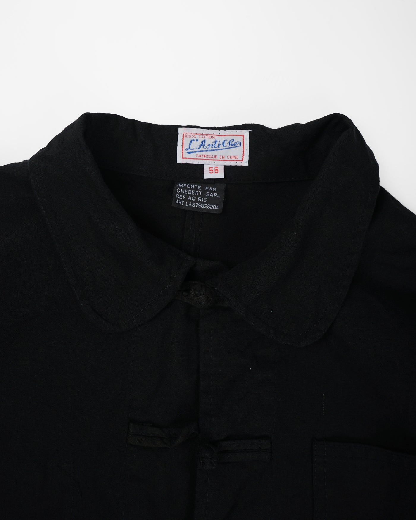 100% Cotton China Jacket - Black