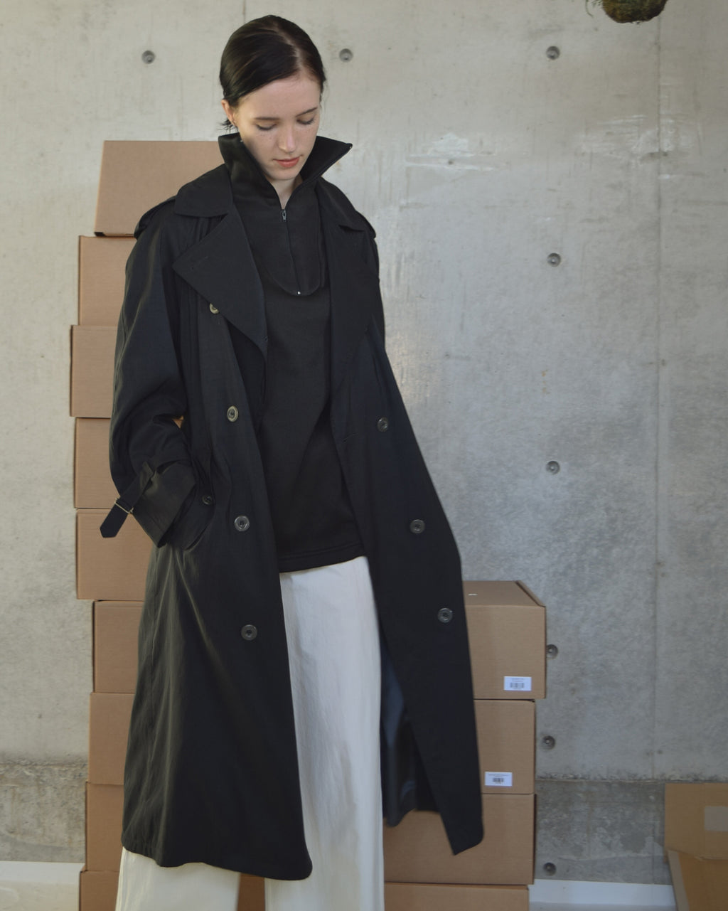 Zip-Up Pullover - Black