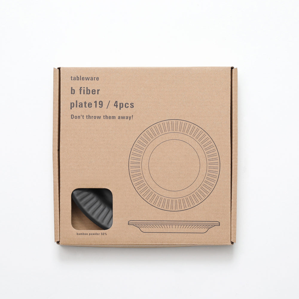"b fiber" plate19/4pcs - Black