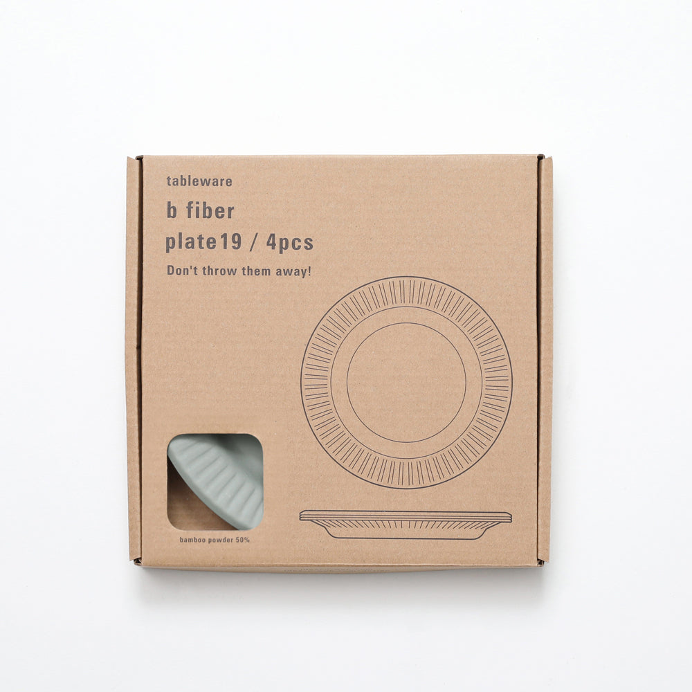 "b fiber" plate19/4pcs - Ash Gray