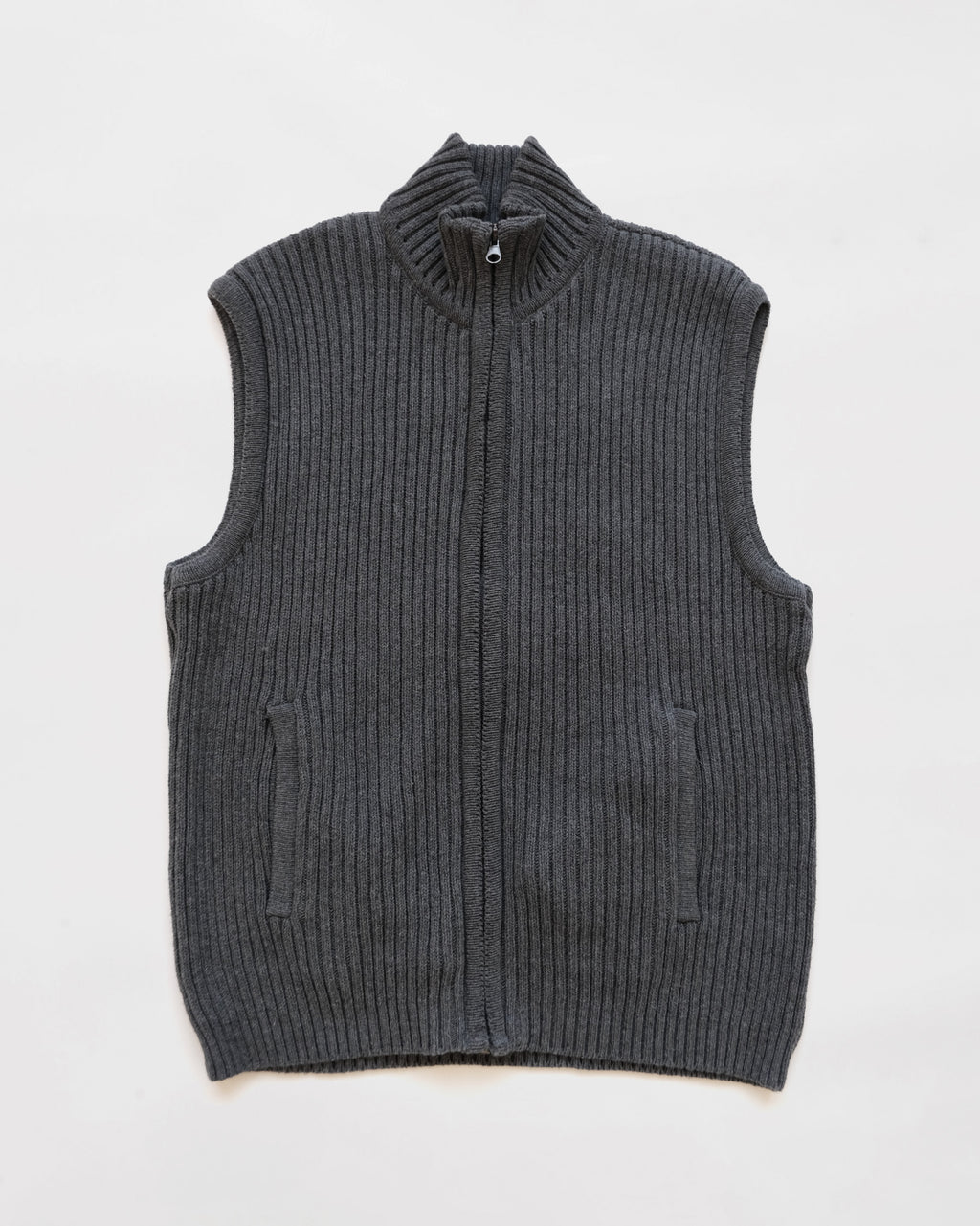 Zip-Up Knit Vest Made in USA