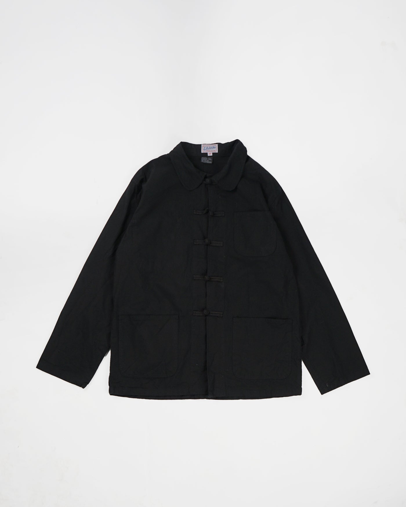 100% Cotton China Jacket - Black