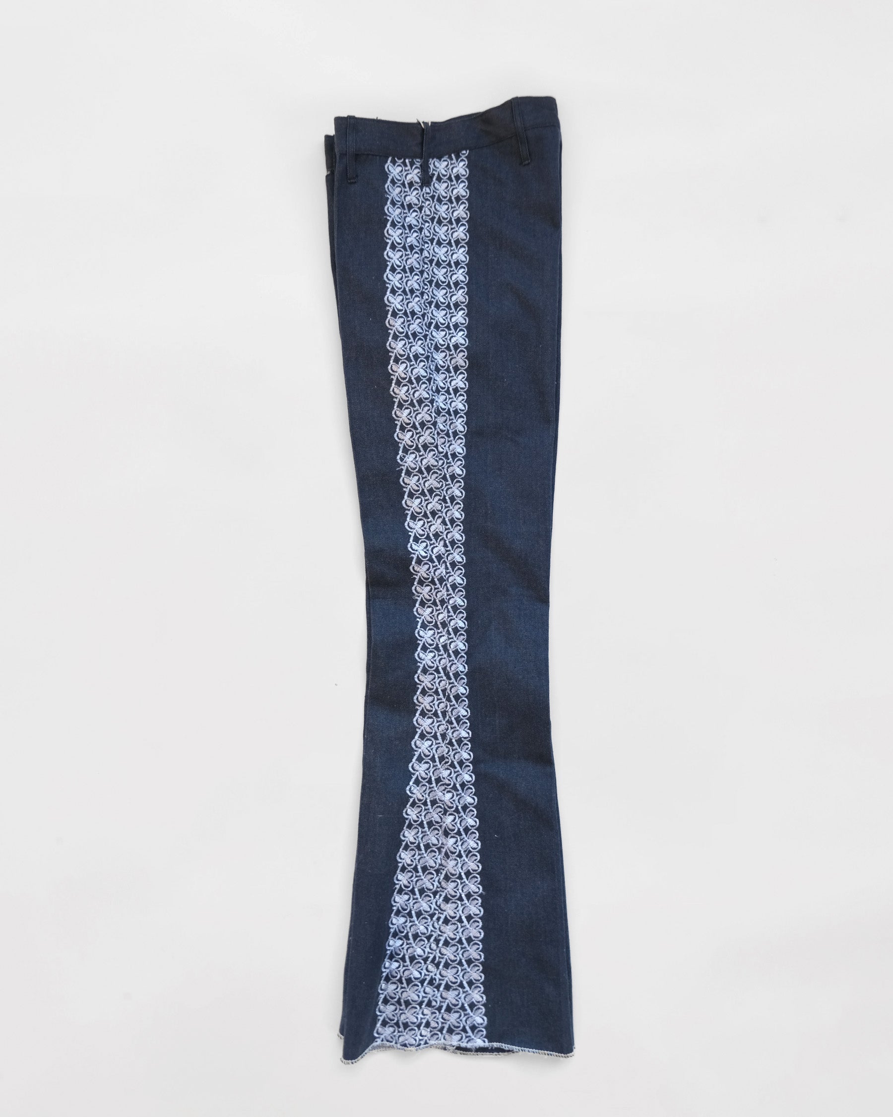 Embroidered Denim Pants
