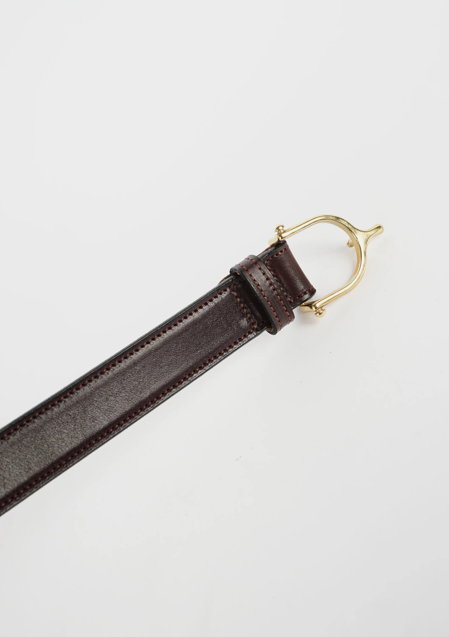 "TORY Leather" Leather Belt - Dark Brown