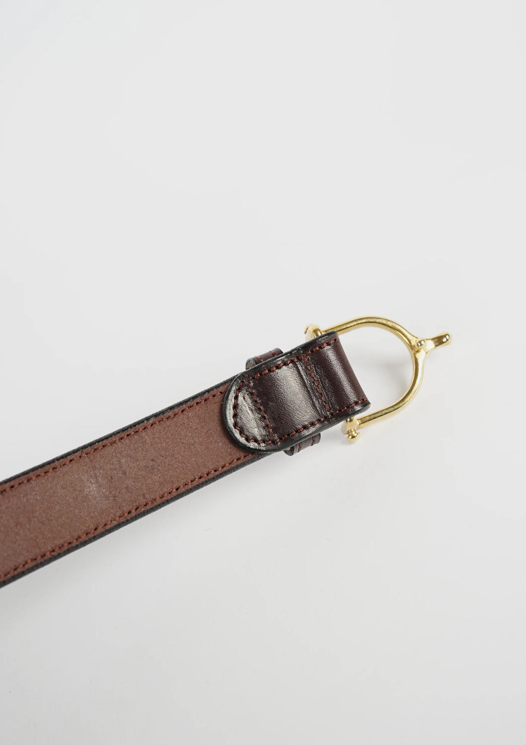 "TORY Leather" Leather Belt - Dark Brown