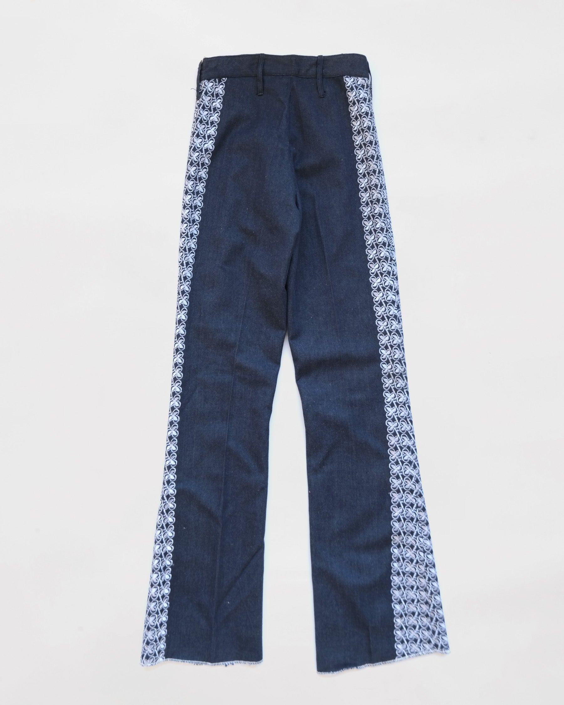 Embroidered Denim Pants