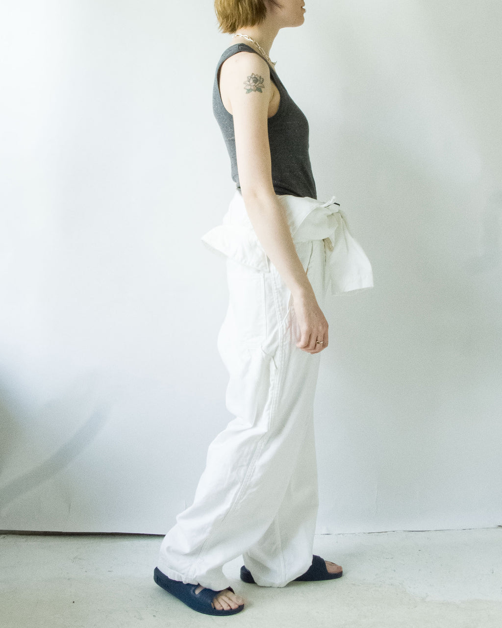 All White Cotton Jump Suit