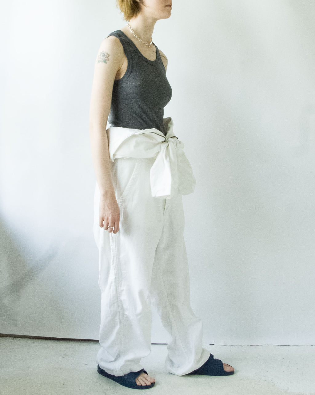 All White Cotton Jump Suit
