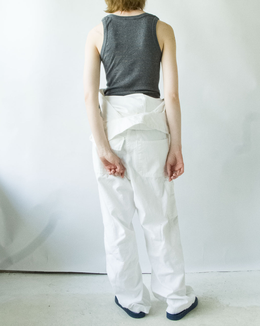 All White Cotton Jump Suit