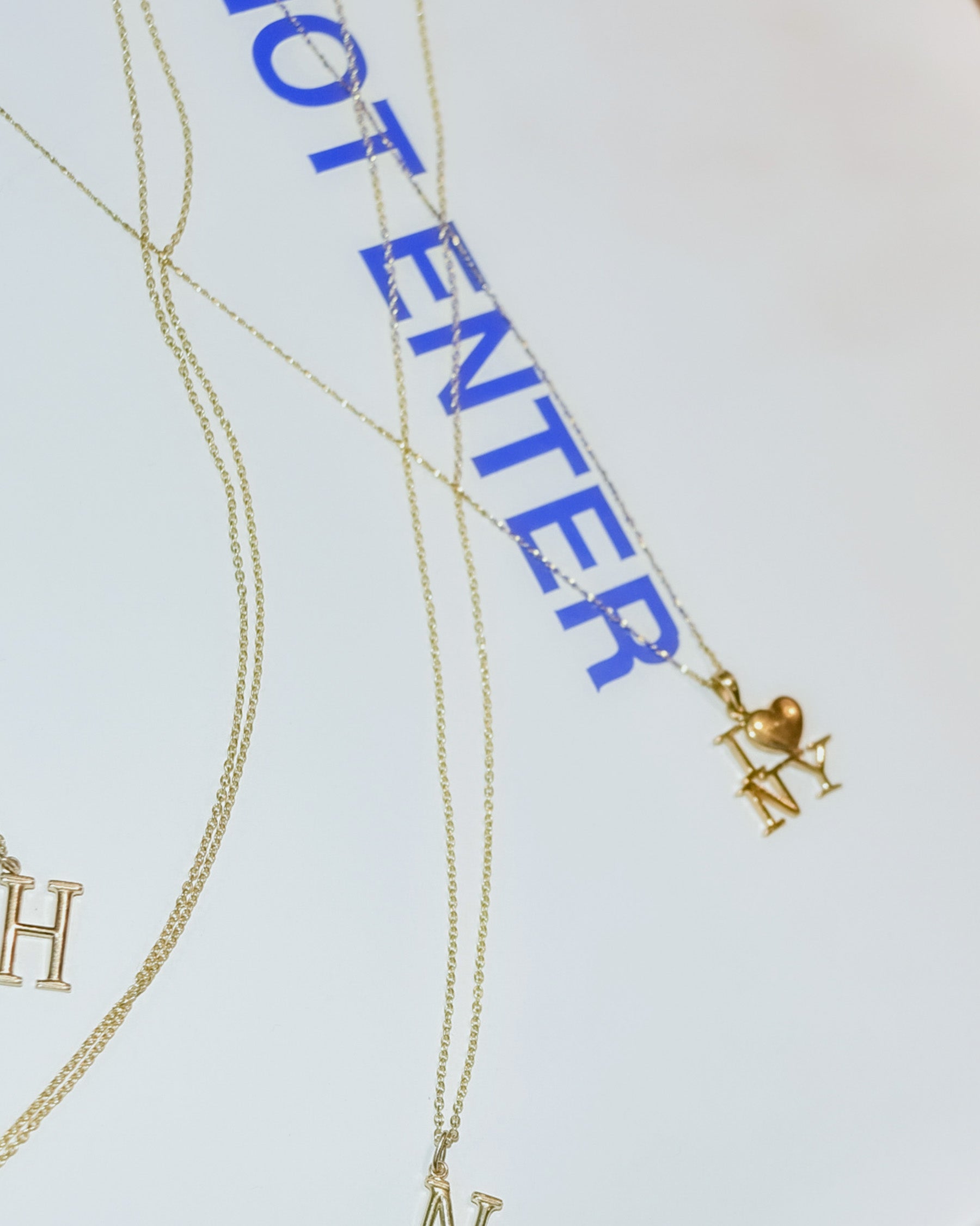 14k Gold Necklace -I LOVE NY-