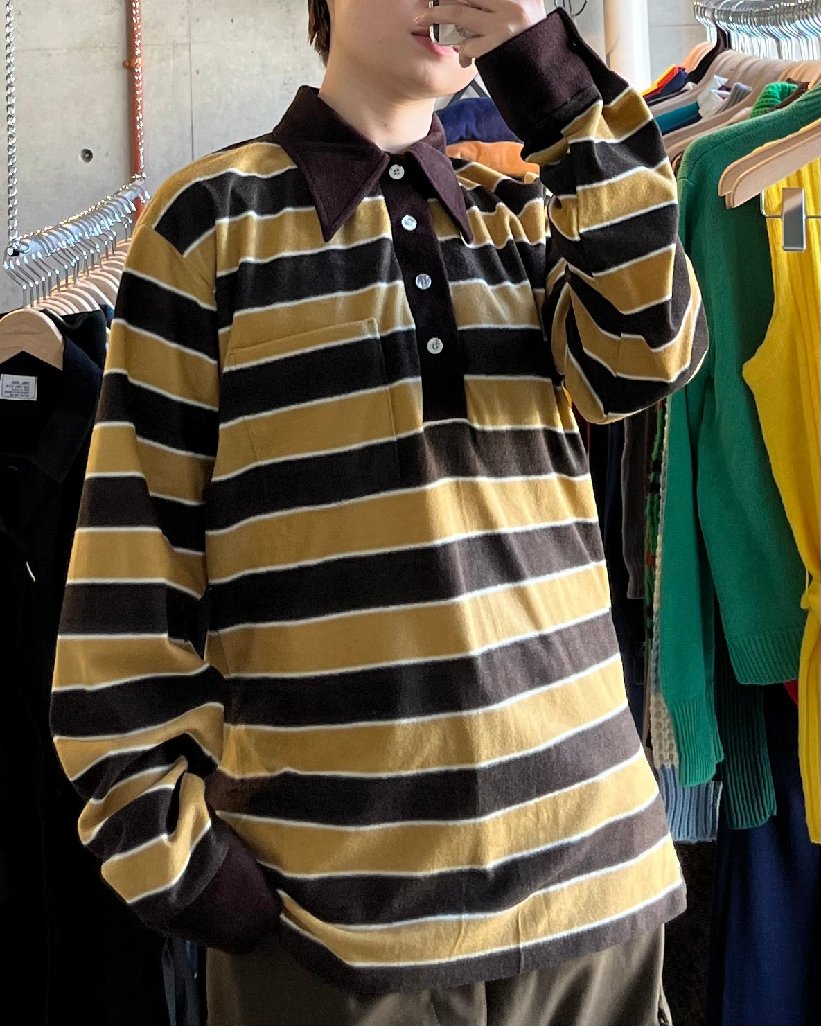 Velour Polo - Yellow