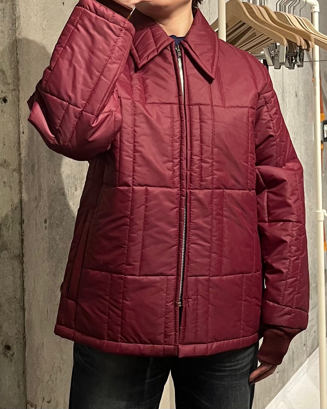 Nylon Quilting Jacket - Red