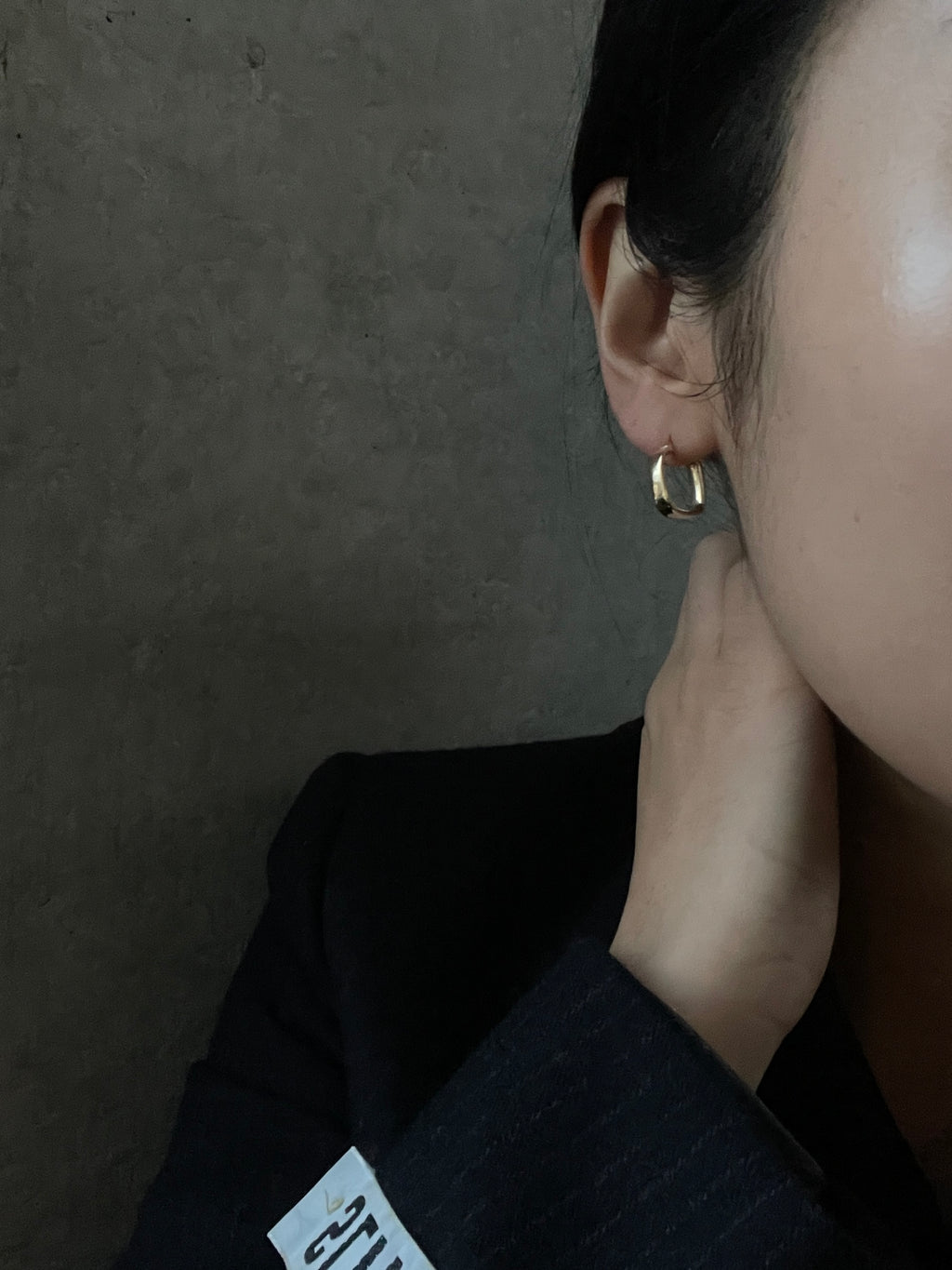 14K Square Hoops - Round Edged