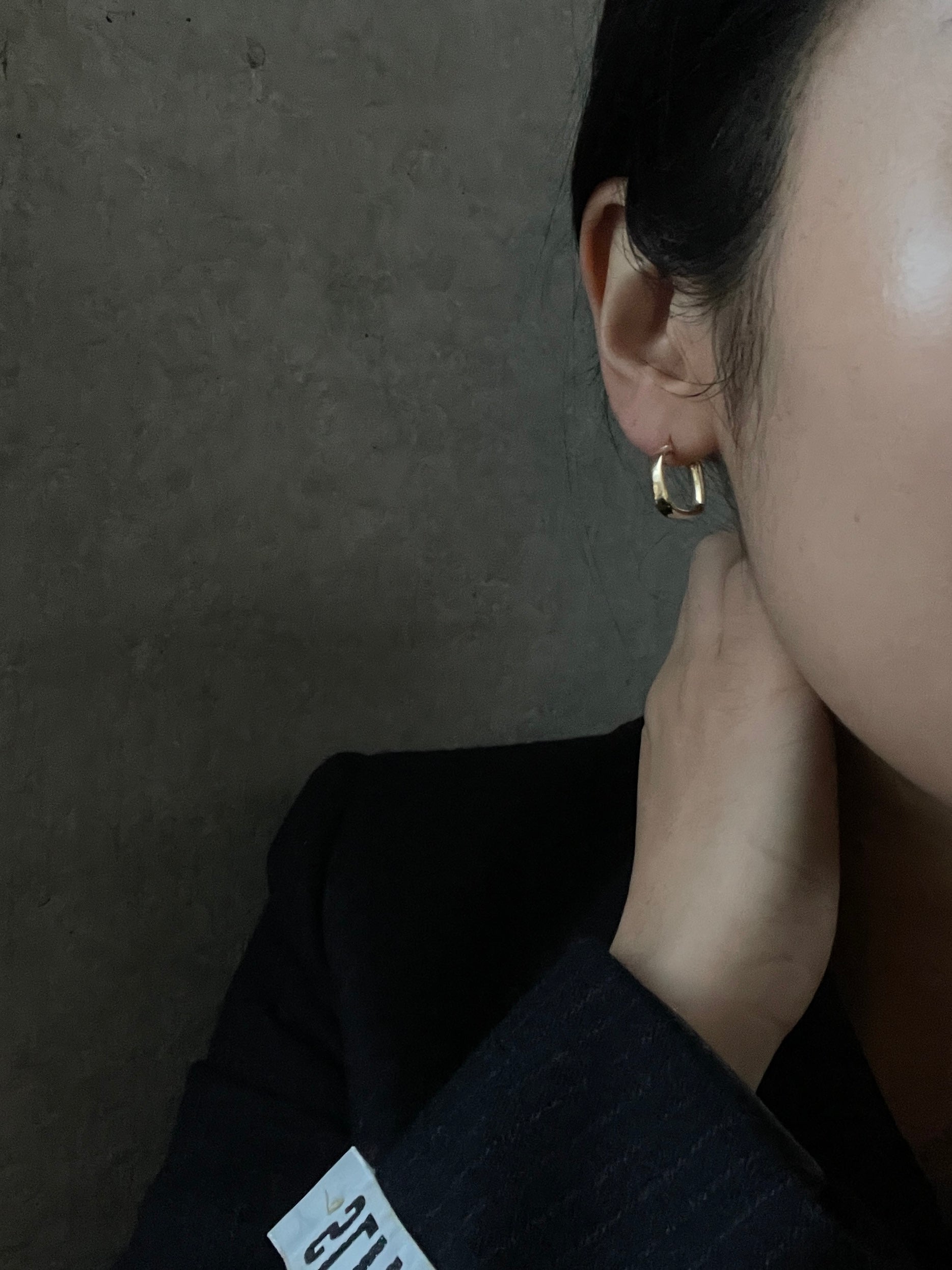 14K Square Hoops - Round Edged