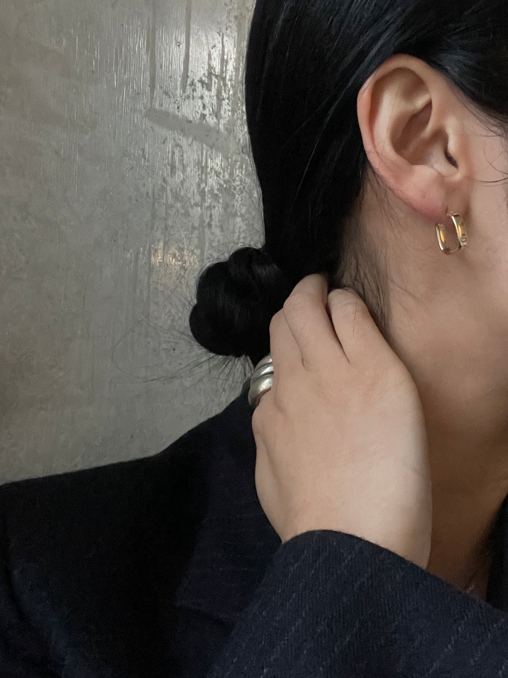 14K Square Hoops - Round Edged