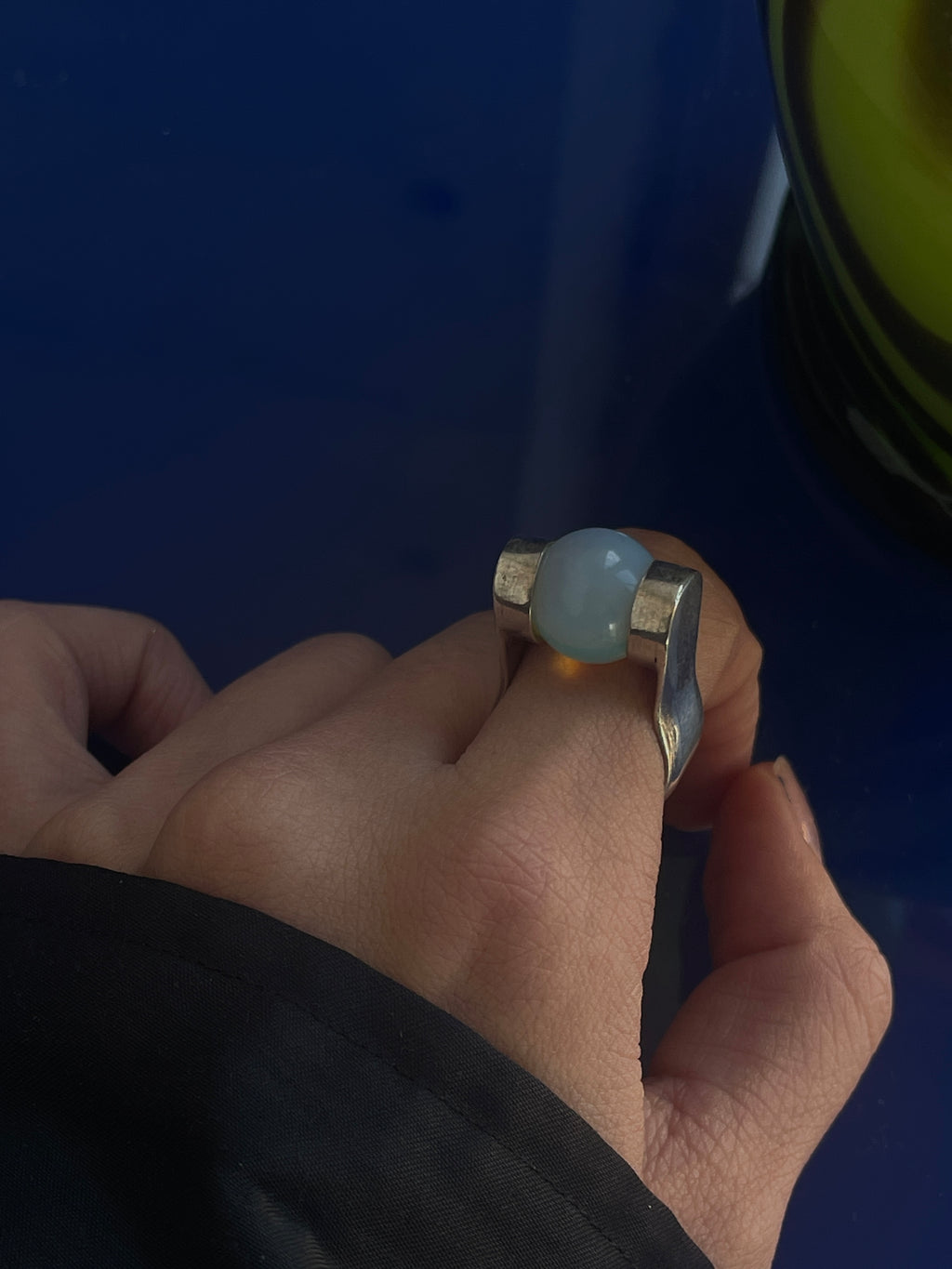 Sterling Silver x Moon Stone Ring - 11号