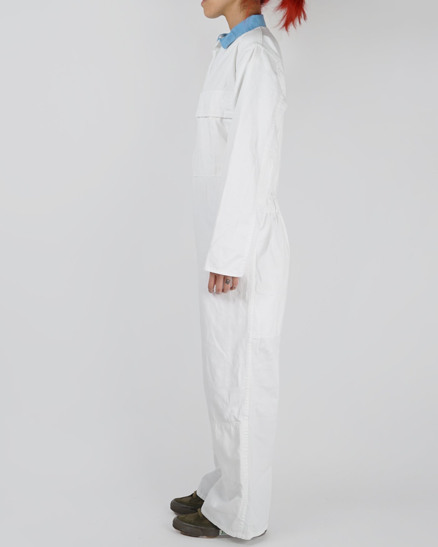 100% Cotton White Jump Suit