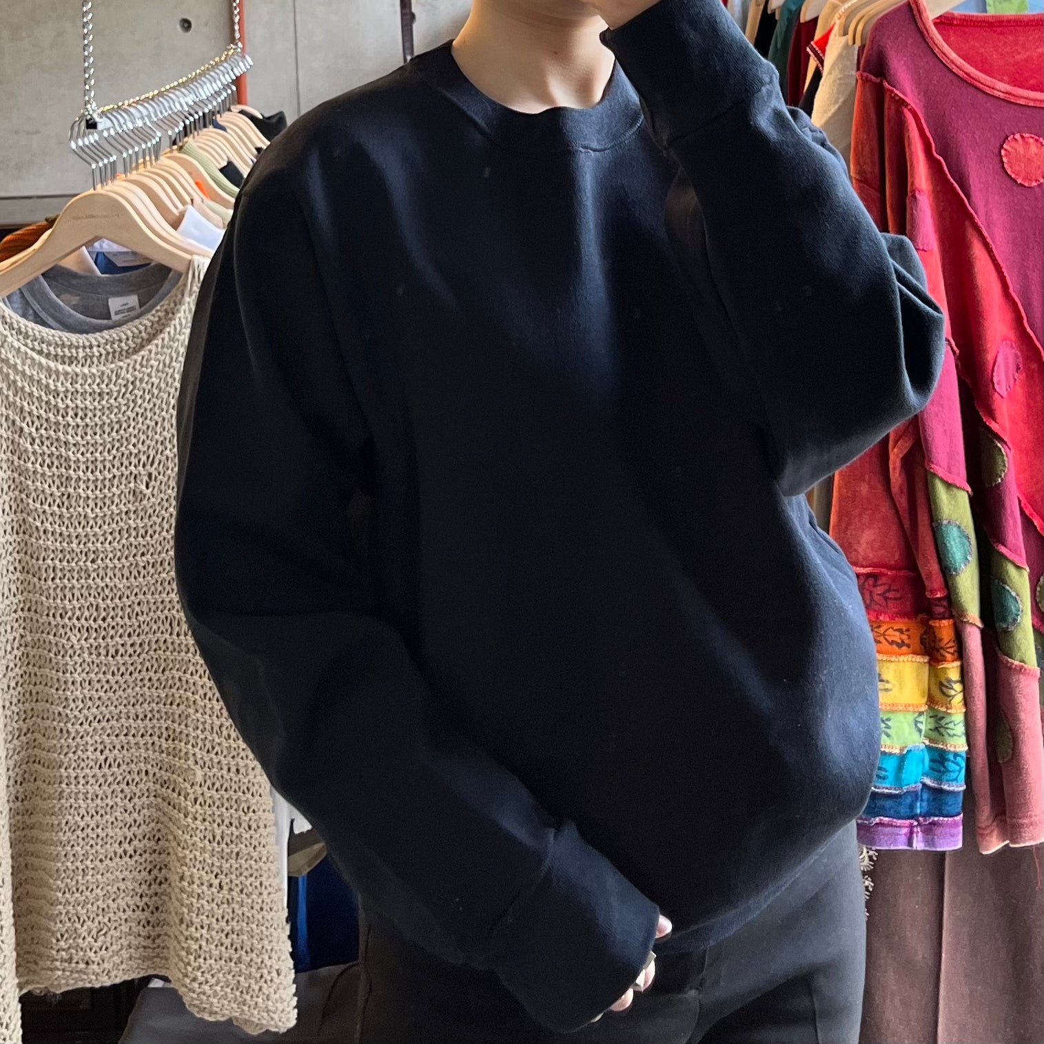 Dark Navy Sweatshirt Made In USA