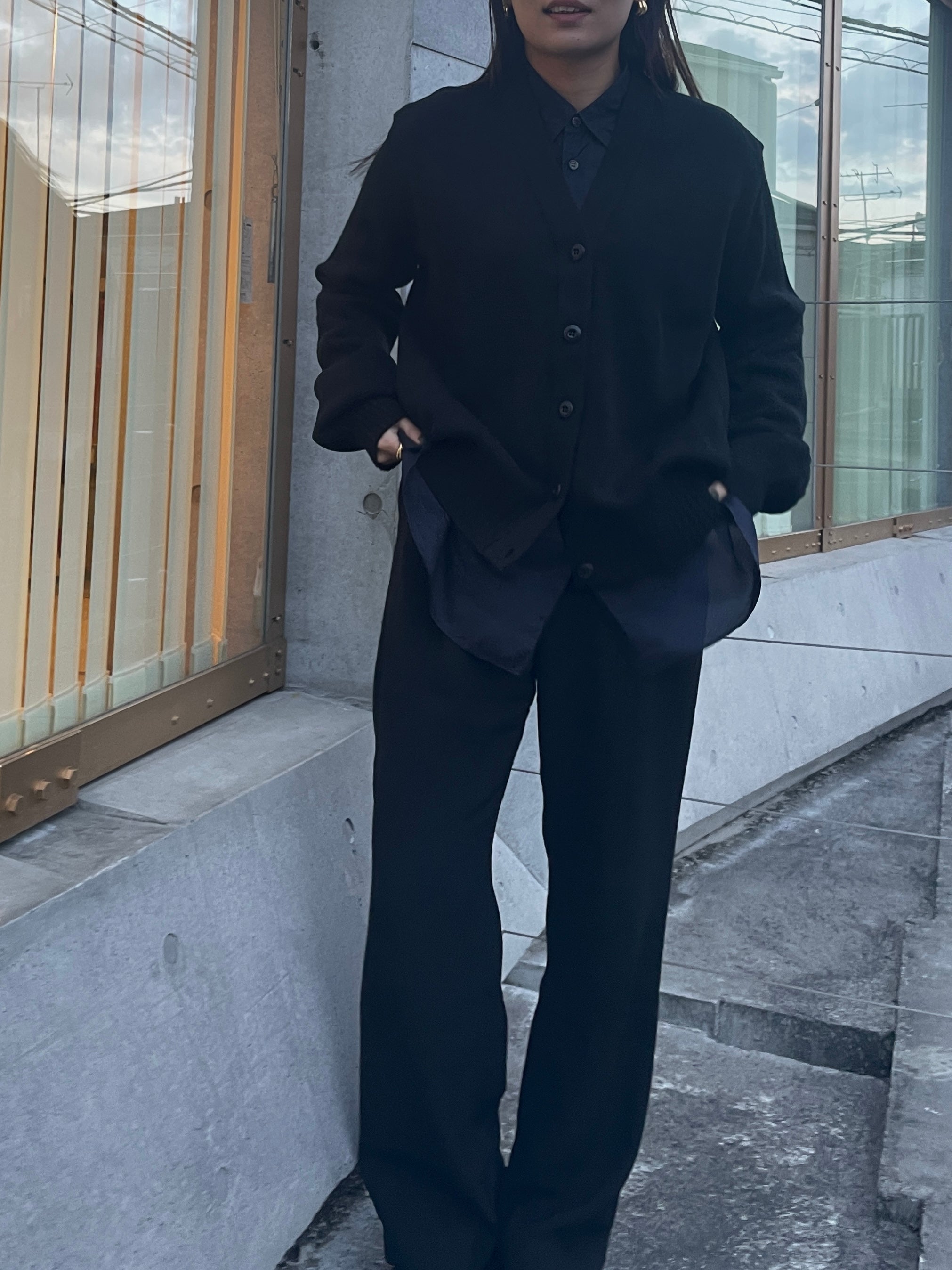Black V/N Cardigan