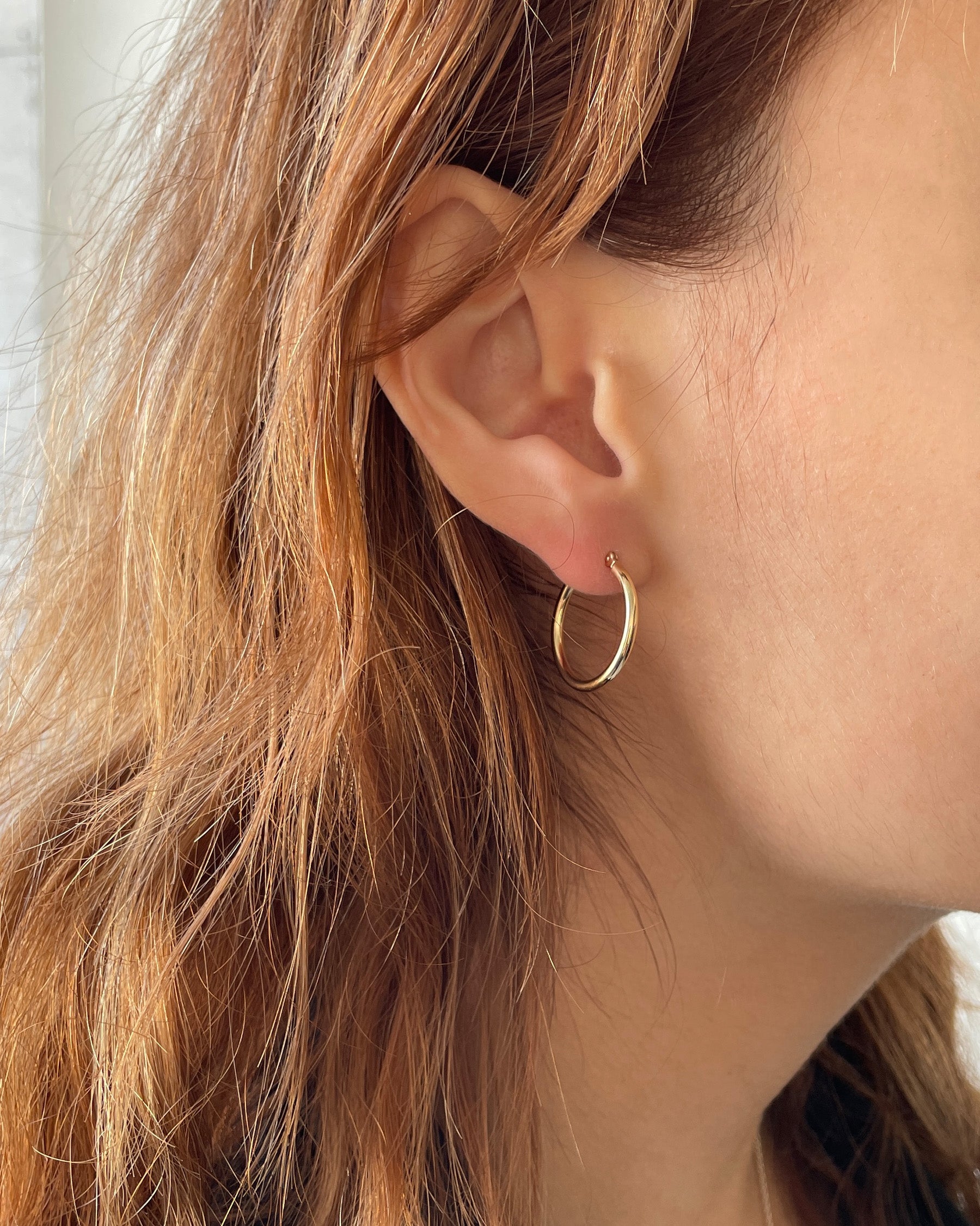 14K Gold Hoops - 14,16,20mm