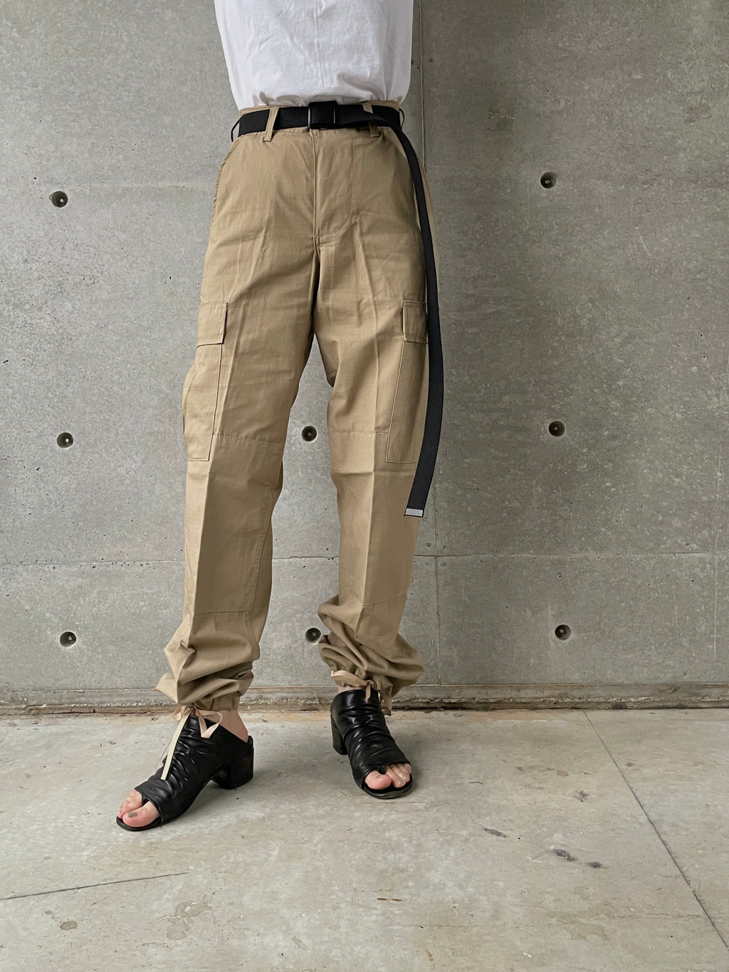 US Cotton x Poly 6 Pockets Pants  Beige