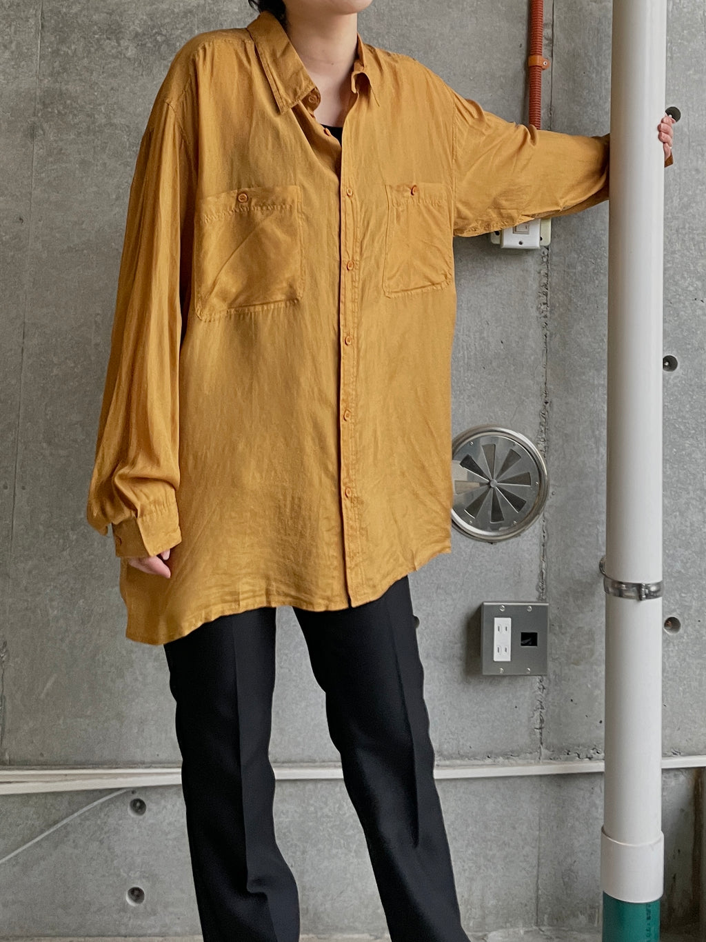 N.O.S  100% Silk Shirts - Yellow