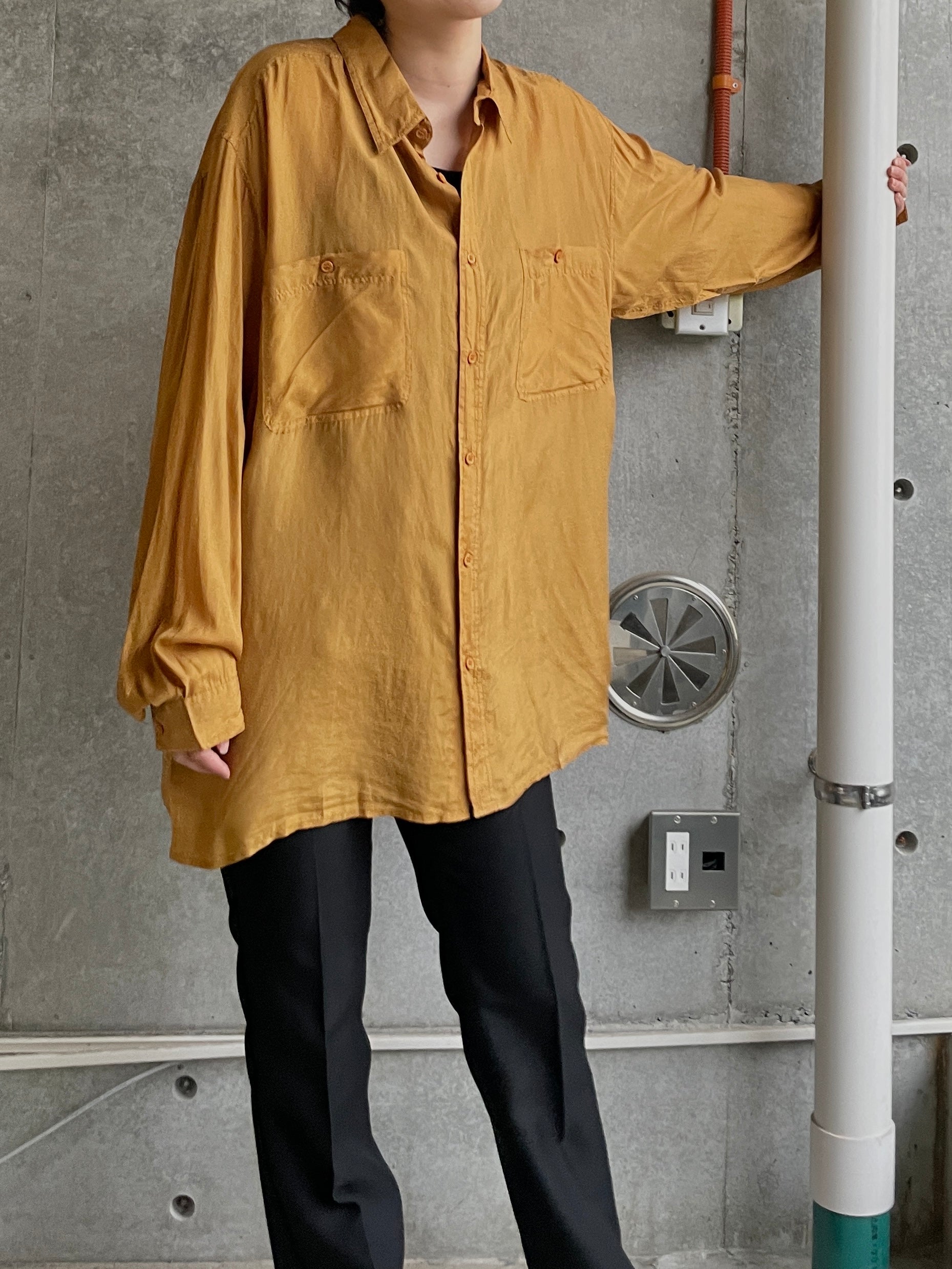 N.O.S  100% Silk Shirts - Yellow