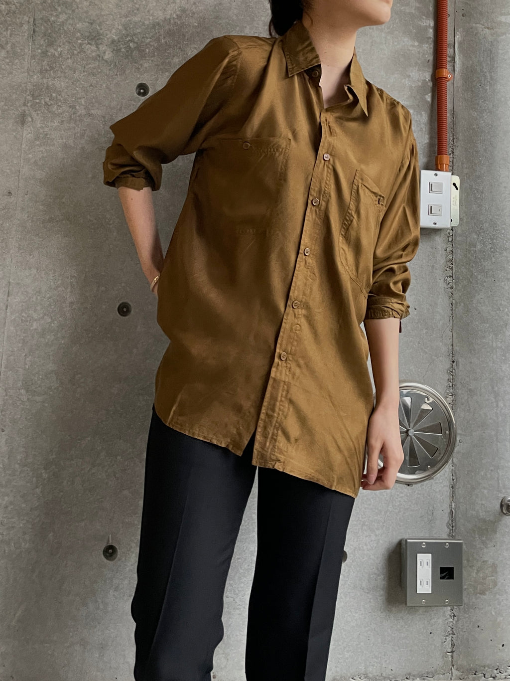 N.O.S  100% Silk Shirts - Gold