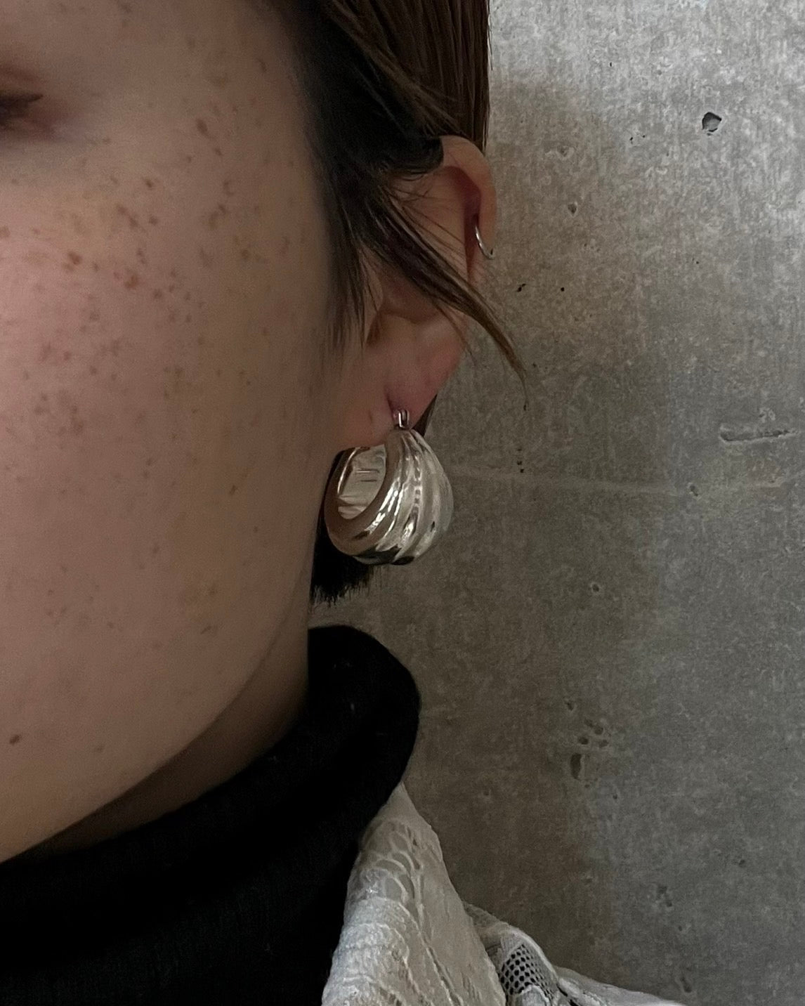 Silver Chunky Earrings