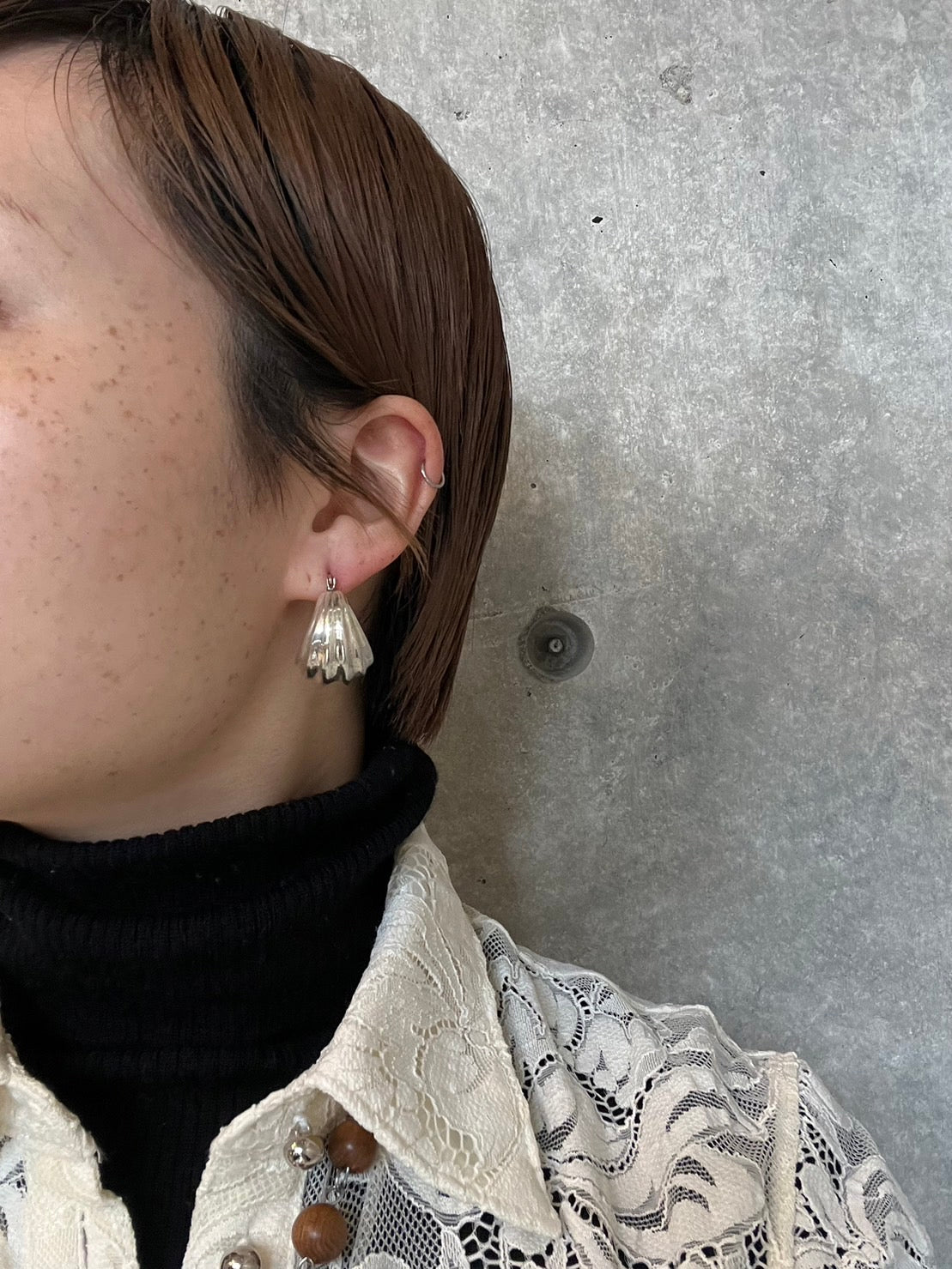 Silver Chunky Earrings