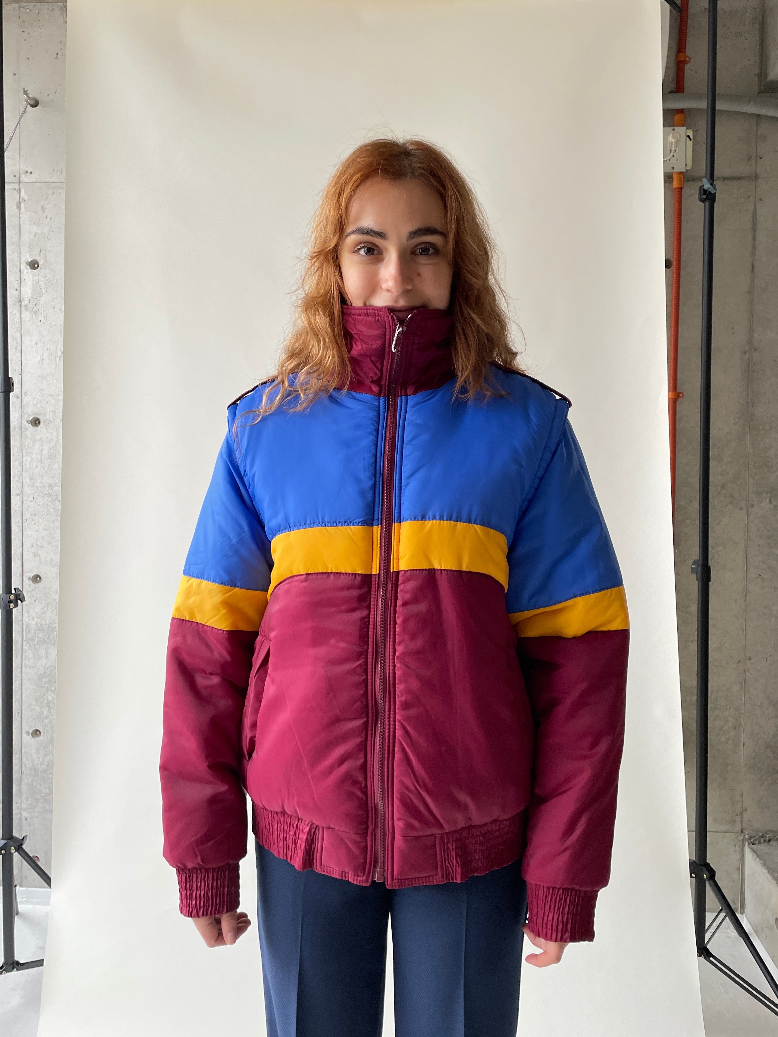 NOS Sleeve Removable Ski Down Jacket
